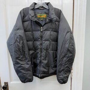 Timberland Mens Large Black Down Stow and Go Packable‎ Puffer Jacket Winter Coat
